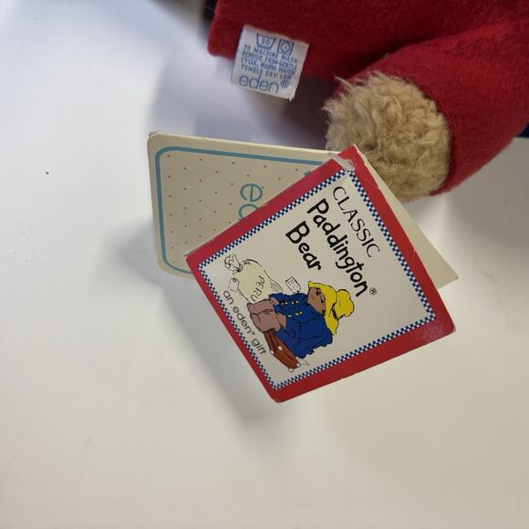 Paddington Bear 14" Plush Doll Eden Vintage. New With Tags. Clean. Looks Great. - Picture 3 of 16